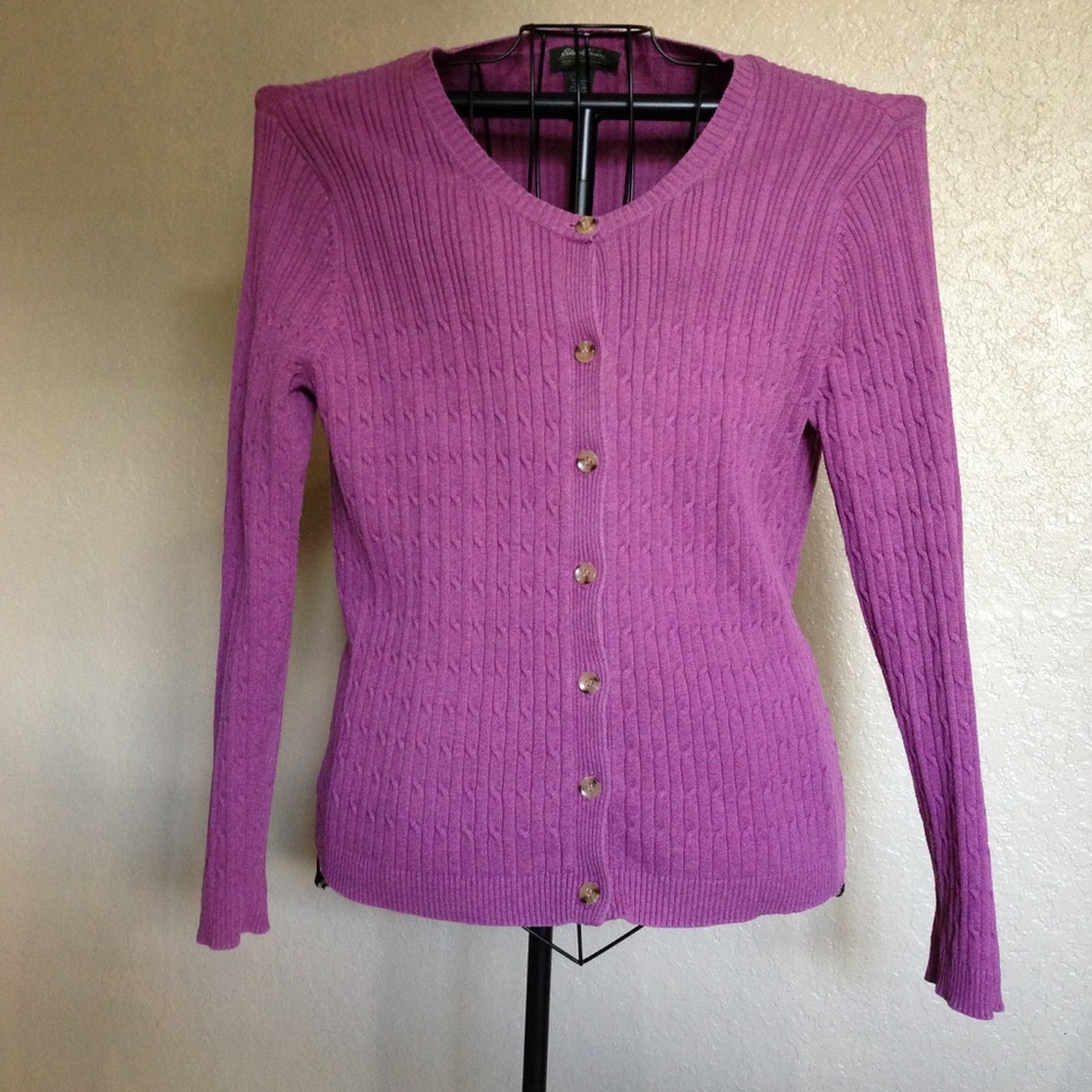 Eddie Bauer Sweater Long Sleeve, Size L, Purple